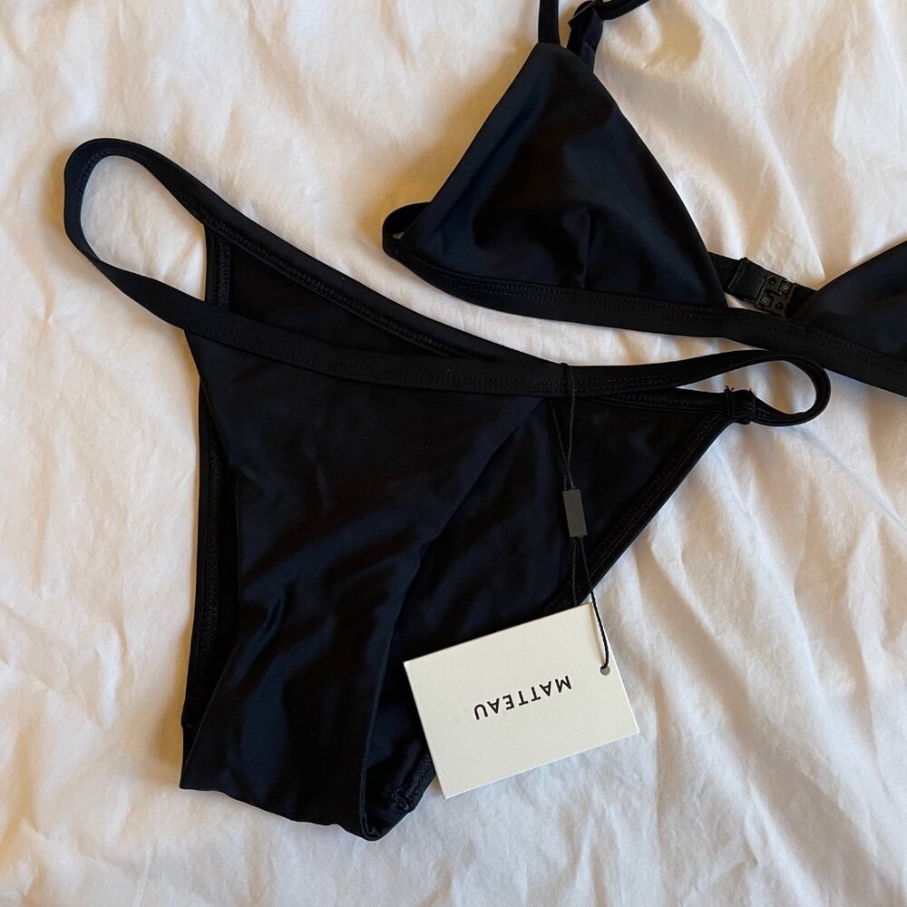 Nwt Matteau Petite Triangle Top And Bottom, Black… - image 4